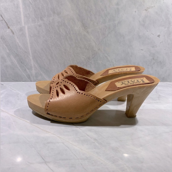 Vintage Italian leather heeled sandals size 7.5 - Picture 8 of 8